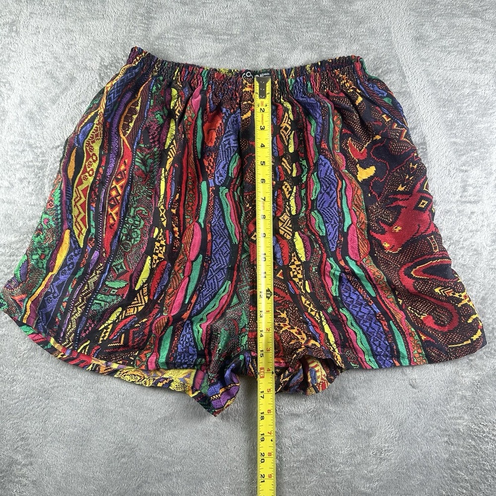 Rare Authentic Coogi Australia 100% Silk Shorts L Multicolor Abstract 90s Hiphop - Picture 4 of 9